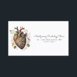 Anatomical Heart Medical Cardiology Doctor Visitenkarte<br><div class="desc">Illustrated Anatomical heart with greenery, cardiologist business cards. Customize for your clinic or private practice. This card features a meticulously illustrated anatomical heart. However, this heart is not just a clinical representation; it's adorned with vibrant greenery sprouting from its chambers and arteries. Delicate vines and leaves intertwine with the cardiac...</div>