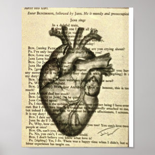 anatomical heart poster