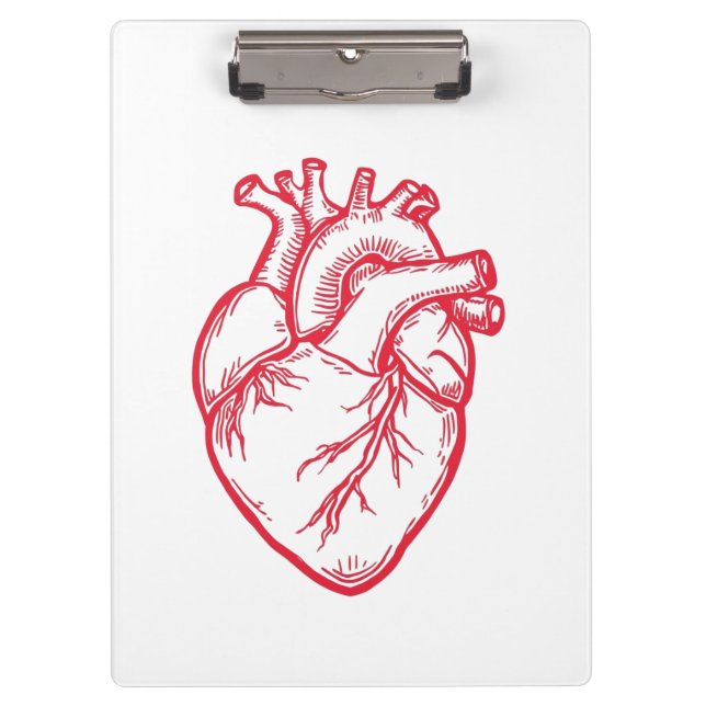 Anatomical Heart Valentine Shirt Klemmbrett (Vorderseite)