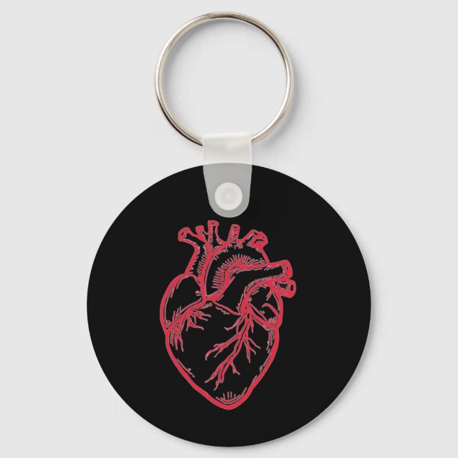 Anatomical Heart Valentine Shirt Schlüsselanhänger (Vorderseite)