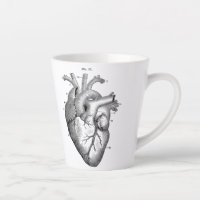 Anatomie Coeur Humain Café d'Art Vintage Latte Mug