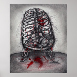 Anatomie de cage vide Horreur Poster d'art origina