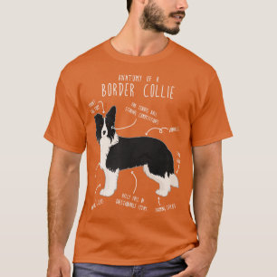 Anatomie der Border Collie Dog 3 T-Shirt
