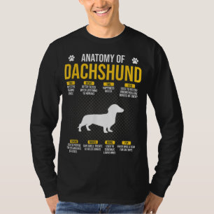 Anatomie der Dackel Hund Lover T-Shirt
