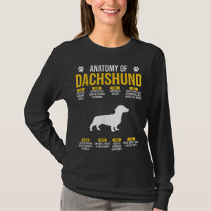 Anatomie der Dackel Hund Lover T-Shirt