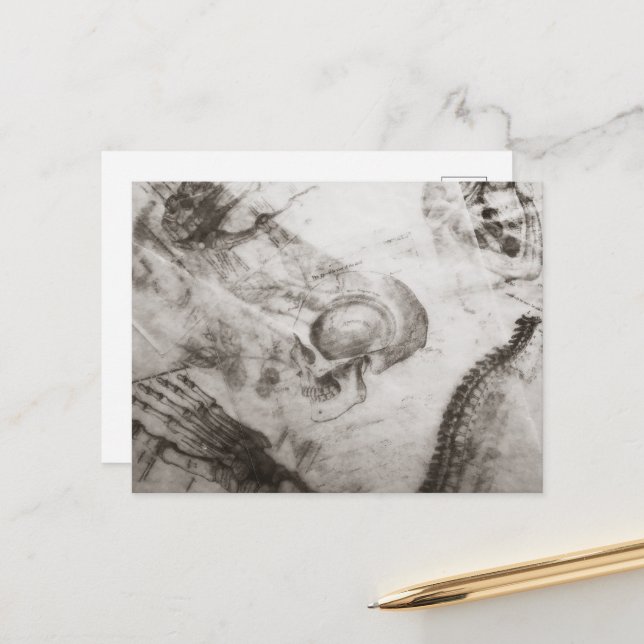 Anatomie der dunklen Akademie Postkarte (Vorderseite/Rückseite Beispiel)