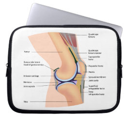 Anatomie der menschlichen Kniegelenk Laptopschutzhülle