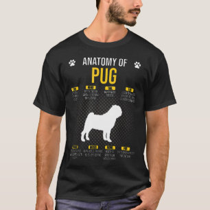 Anatomie der Pug Lustiges Hundegeschenk T-Shirt