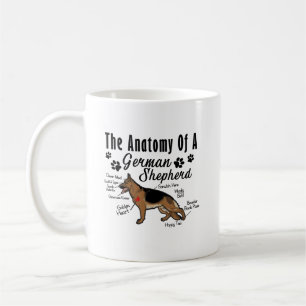Anatomie der Schäferhund-Tasse Kaffeetasse