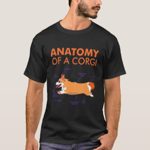 Anatomie der Welpenanatomie des Corgi Hundes T-Shirt