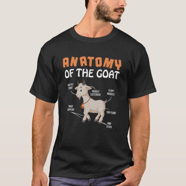Anatomie der Ziegenmammkuchen T-Shirt (Vorderseite)