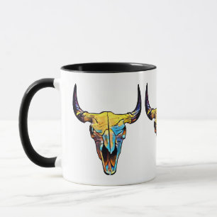 Anatomie des abstrakten Rinderschädels Tasse