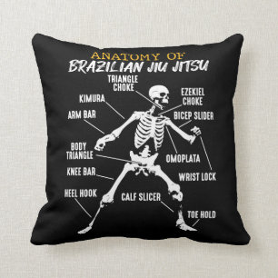 Anatomie des brasilianischen Jiu Jitsu Fighter Ske Kissen