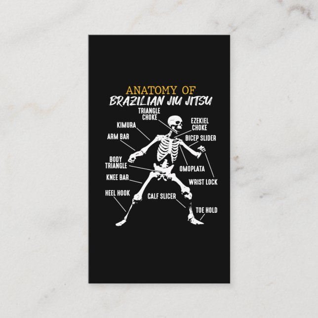 Anatomie des brasilianischen Jiu Jitsu Fighter Ske Visitenkarte (Vorderseite)