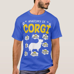 Anatomie des Corgi Hundes Lover T-Shirt