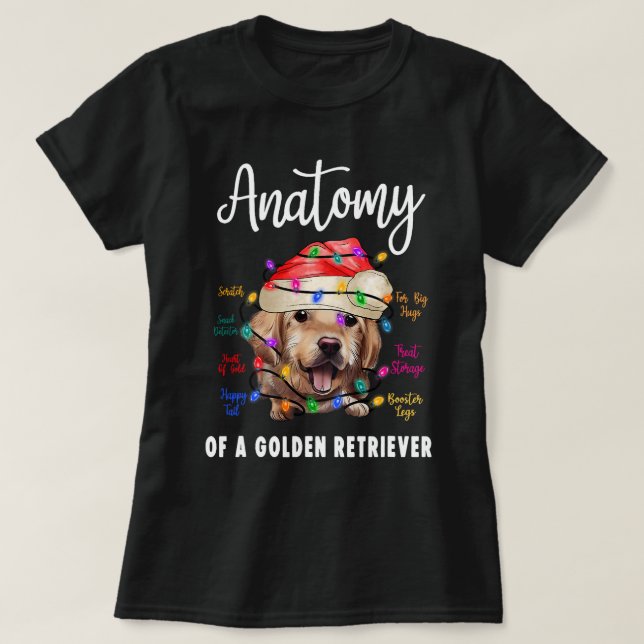 Anatomie des Golden Retriever Funny Retriever Dog  T-Shirt (Design vorne)