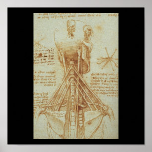 Anatomie des Halses durch Leonardo da Vinci C. Poster