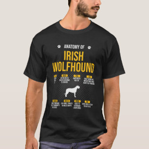 Anatomie des irischen Wolfhound Funny Dog Lover Ge T-Shirt
