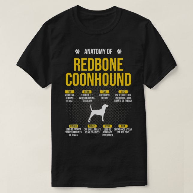 Anatomie des Knochenhundes T-Shirt (Design vorne)