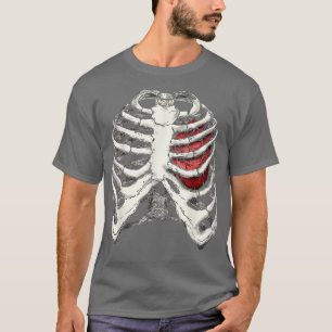 Anatomie des Menschen Herz menschliches Skelett  T-Shirt