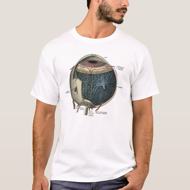 Anatomie des menschlichen Auges 1902 Vintag T-Shirt (Vorderseite)