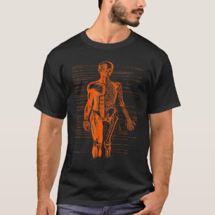 Anatomie des menschlichen Körpers Ärztin Orange T-Shirt