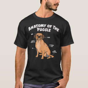 Anatomie des Puggle Funny Dog Lover Mops Beagle B T-Shirt