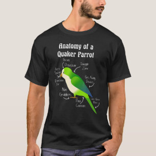 Anatomie des Quaker Parrot Monk Parakeet Classic T-Shirt