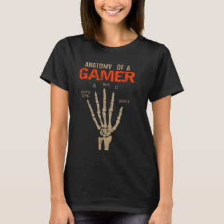 Anatomie d'un Gamer Skeleton Clavier T-shirt