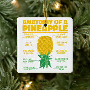 Anatomie einer Ananas Ananas Liebhaber Cooler Anan Keramikornament