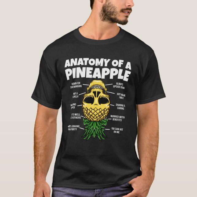 Anatomie einer Ananas auf der Ananas T-Shirt (Vorderseite)