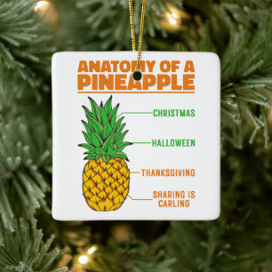 Anatomie einer Ananas Liebhaberfamilie Cool Keramikornament