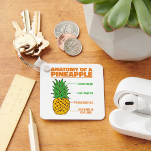 Anatomie einer Ananas Liebhaberfamilie Cool Schlüsselanhänger