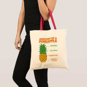 Anatomie einer Ananas Liebhaberfamilie Cool Tragetasche