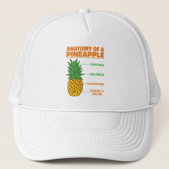 Anatomie einer Ananas Liebhaberfamilie Cool Truckerkappe (Vorderseite)