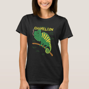 Anatomie einer Chamäleon-Echse Retilien T-Shirt
