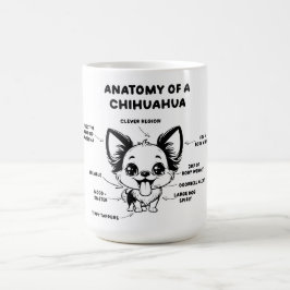 Anatomie einer Chihuahua Funny Dog Jumbo-Tasse Kaffeetasse