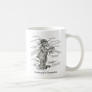 Anatomie einer Chupacabra-Tasse Kaffeetasse