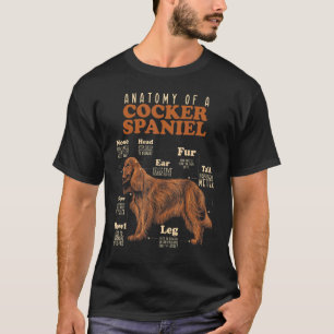 Anatomie einer Cocker-Spaniel-Funktion der Dogu201 T-Shirt