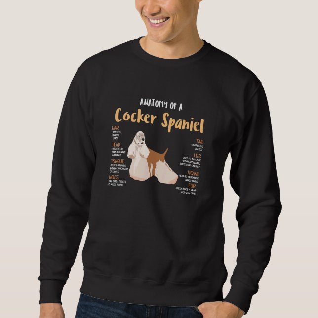 Anatomie einer Cocker-Spaniel-Funktion von Hunden  Sweatshirt (Vorderseite)