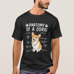Anatomie einer Corgi Funny Niedlichen Hund Corgi M T-Shirt