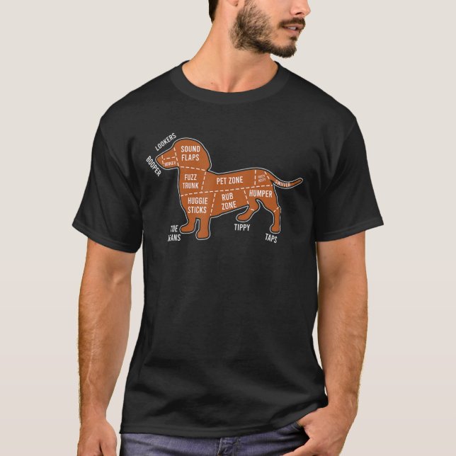 Anatomie einer Dackel T-Shirt (Vorderseite)