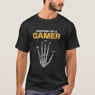 Anatomie einer Gamer-Skeletthand Lustiges Video Ga T-Shirt
