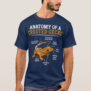 Anatomie einer Gecko-Eyelash-Eidechse Herpetol T-Shirt