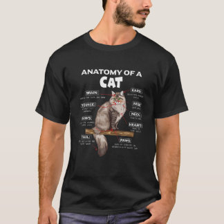 Anatomie einer Katze Funny Cat Maine Coon Cat Mama T-Shirt