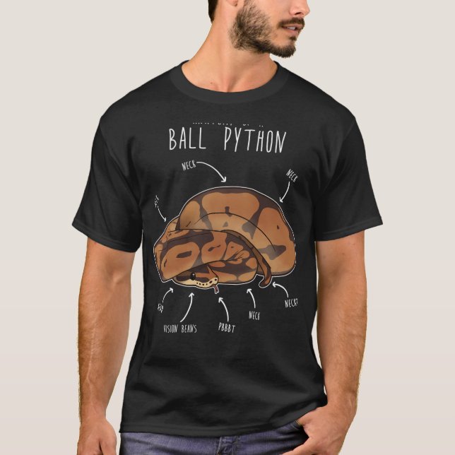 Anatomie einer Königspython T-Shirt (Vorderseite)