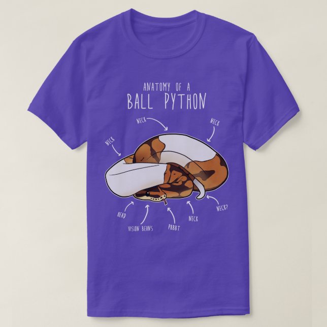 Anatomie einer Piebaldpython T-Shirt (Design vorne)