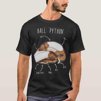 Anatomie einer piebaliden Königspython T-Shirt
