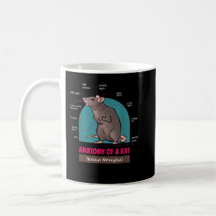 Anatomie einer Rattus-Rattus-Rattenras Kaffeetasse