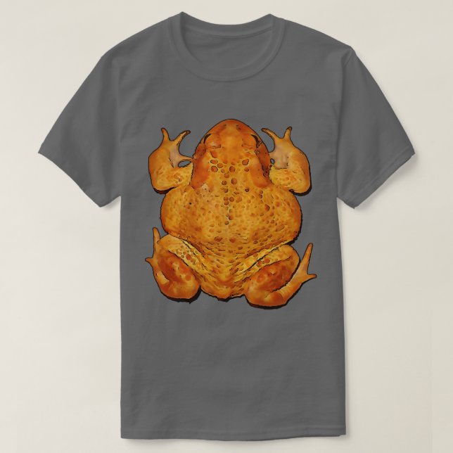 Anatomie einer toad Black Kontur Art T-Shirt (Design vorne)